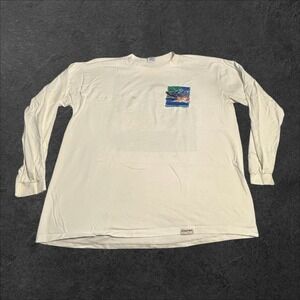 Crazy Shirts Hawaii Graphic T-Shirt Mens XL White Good Whale Watch Long Sleeve